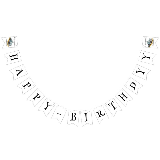 Boys Birthday Party Blue Semi Truck Wimpelkette (Alle)