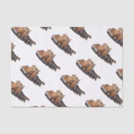 Boys Birthday Party Orange Semi Truck Seidenpapier