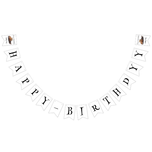 Boys Birthday Party Orange Semi Truck Wimpelkette (Alle)