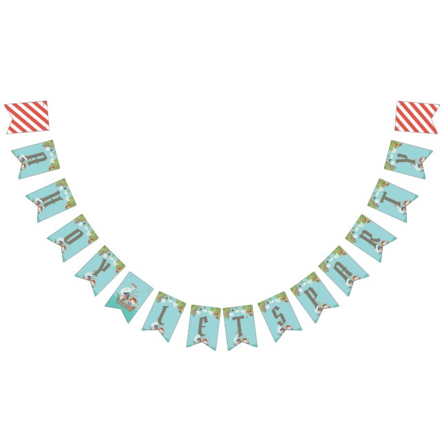 Boy's Birthday - Pirate Party - Let's Party Wimpelkette (Alle)