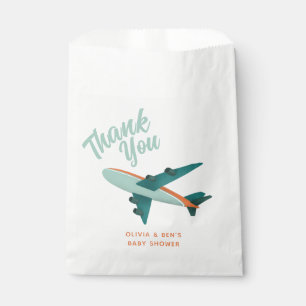 Boys Blue Baby Shower Airplane Babydusche Geschenktütchen