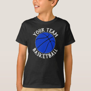 Boys Blue Basketball Team, Spielername und Spieler T-Shirt