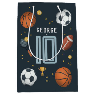 Boys Blue Cool Sports Kindergeburtstag Mittlere Geschenktüte