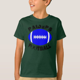 Boys Blue Football Player Custom Team Name Shirt