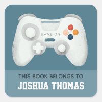 Boys Blue Gaming Kids Buchzeichen Library