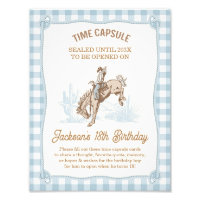 Boys Blue Kariert Cowboy 1. Rodeo Time Kapselunter
