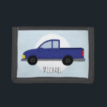 Boys Blue Lieferwagen LKW Cartoon Kinder Tri-fold Geldbeutel<br><div class="desc">Diese niedlichen Kinder verdreifachen das Design der Brieftasche mit einem dunkelblauen Lieferwagen-LKW-Cartoon und können mit dem Namen Ihres Jungen individuell gestaltet werden. Ideal für kleine Fan-,  Auto- oder Jeep-Liebhaber an einem besonderen Geburtstag! Karo in unserem Shop für andere niedliche Designs.</div>