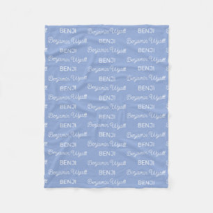 Boys Blue Personalisierte Schrift Name Fleecedecke