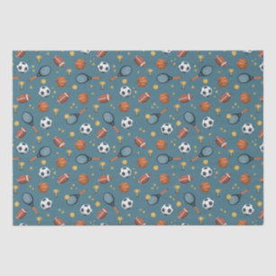 Boys Blue Sports Football Kinder Moderne Geburtsta Seidenpapier