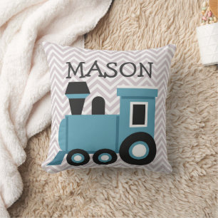 Boys Blue Train Personalisiert Kissen