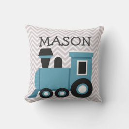 Boys Blue Train Personalisiert Pillow Kissen