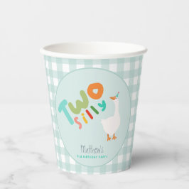 Boys Blue Zwei Alberne Gänse Blue 2. Geburtstag Pappbecher