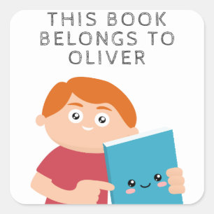 Boys Book Quadratischer Aufkleber