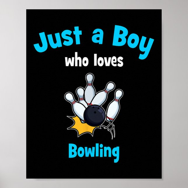 Boys Bowling Shirt Kinder Bowling Poster (Vorne)