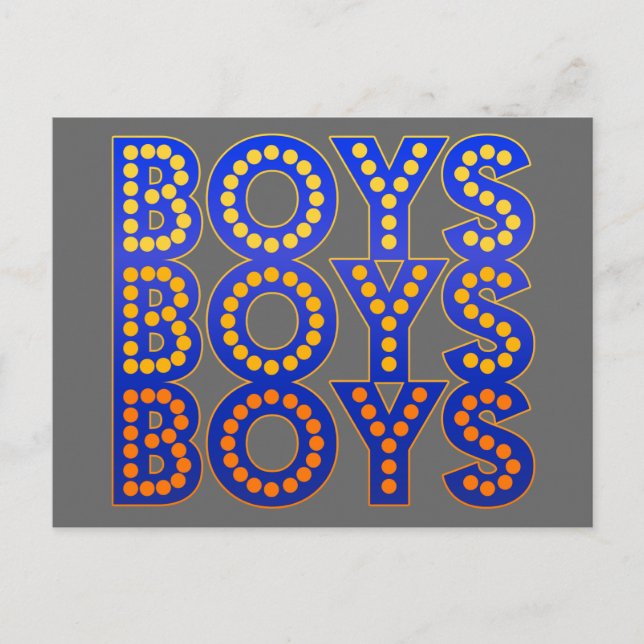 Boys Boys Boys Postkarte (Vorderseite)