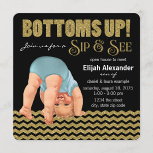 Boys Boys Boys Up Sip and See Einladung