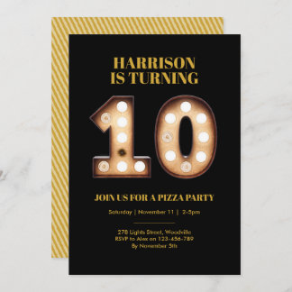 Boys Bright lights 10. Einladung