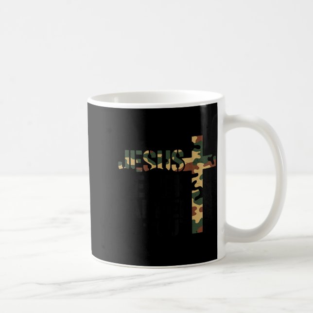 Boys Camo Christian Wrestling Jesus Never Tapped O Kaffeetasse (Rechts)