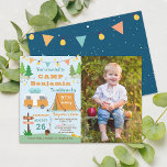 Boys Camping Birthday Camp Out Party Foto Einladung<br><div class="desc">Boys Camping Birthday Camp Out Party Foto Einladung</div>