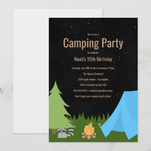 Boys Camping Party   Einladung zur Geburtstagspart