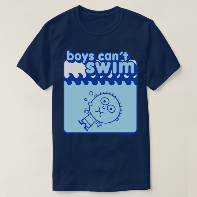 BOYS CANT SWIM T-Shirt (Design vorne)