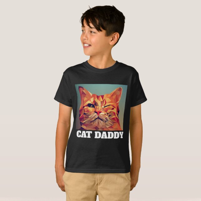 BOYS CAT DADDY VATER T - Shirt (Vorne ganz)