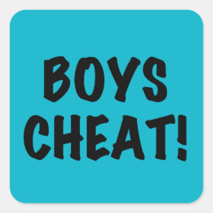 Boys Cheat Quadratischer Aufkleber