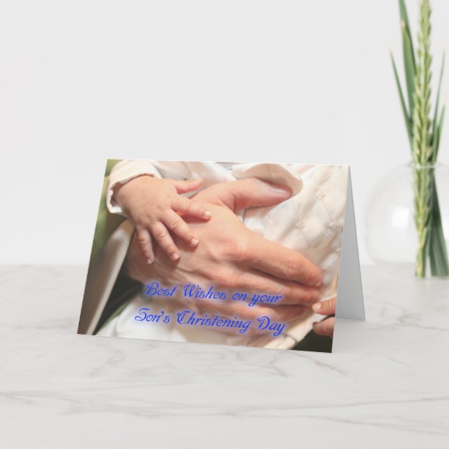 Boy's Christening Karte (Vorderseite)