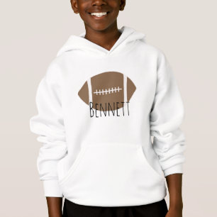 Boys Classic Simple Football Hoodie