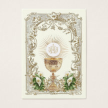 Boy's Communion Catholic Remembrance Holy Card