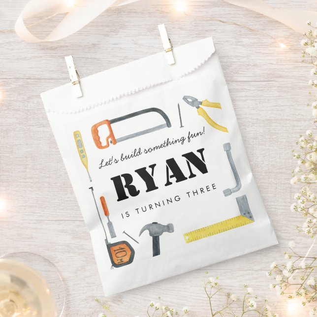 Boys Construction Builder Giveaway Geschenktütchen (Ausgeschnitten)