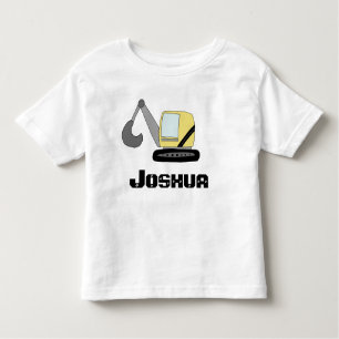 Boys Construction Digger Bagger Doodle und Name Kleinkind T-shirt