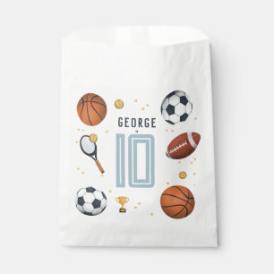 Boys Cool Blue Sports Kindergeburtstag Geschenktütchen
