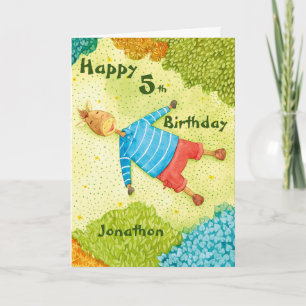 Boy's Custom Cartoon Geburtstag Karte