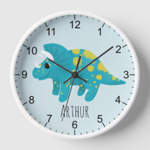 Boys Cute Blue Dinosaur Uhr