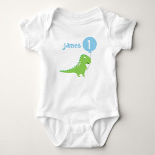 Boys Dinosaur Balloon 1. Geburtstag Bodysuit Baby Strampler