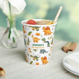 Boys Dinosaur Geburtstagsparty Paper Cup Pappbecher