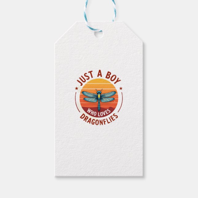 Boys Dragonfly (2) Geschenkanhänger (Vorderseite)