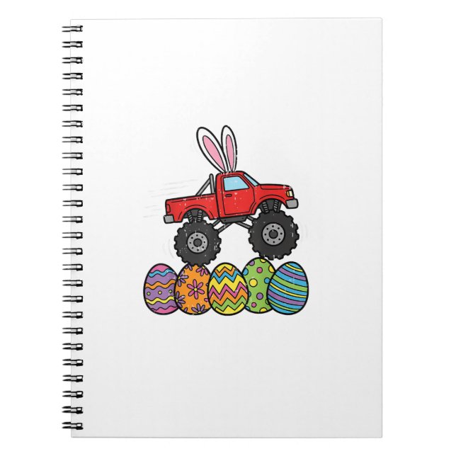 Boys Easter Monster Truck Happy Easter Day Eggs To Notizblock (Vorderseite)