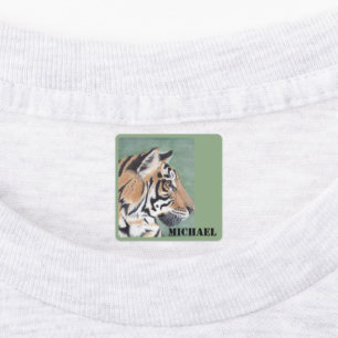 Boys eisen auf Kleidung Labels Tiger & NAME Etiketten