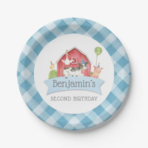 Boys FARM Animal Stall Birthday Party Paper Teller