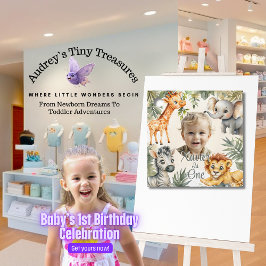 Boy's First Birthday - Jungle Safari Favor Tag Geschenkanhänger