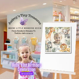 Boy's First Birthday - Jungle Safari Napkins Serviette