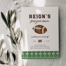 Boy's Football Erstes Jahr Runter 1. Geburtstag Pa Einladung