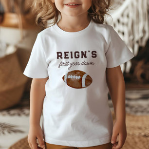 Boy's Football Erstes Jahr Runter 1. Geburtstag Pa Kleinkind T-shirt