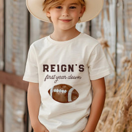 Boy's Football Erstes Jahr Runter 1. Geburtstag Pa T-Shirt