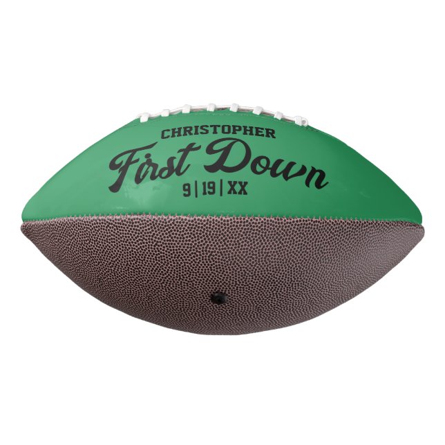 Boys Football Green Sports First Birthday Football (Gedreht 270)