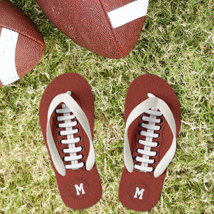 Boys Football Mit Monogramm Kids Flip Flops