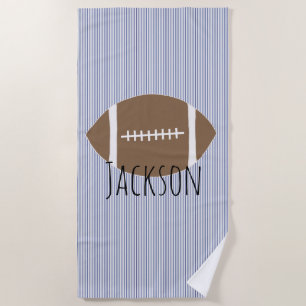 Boys Football Navy Pinstrich Strandtuch