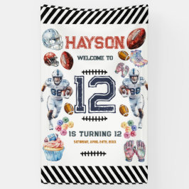 Boys Football Sports Geburtstagsparty Begrüßung Banner
